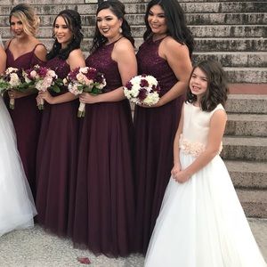 MoriLee Bridesmaids 136 Floor Length Tulle Beaded